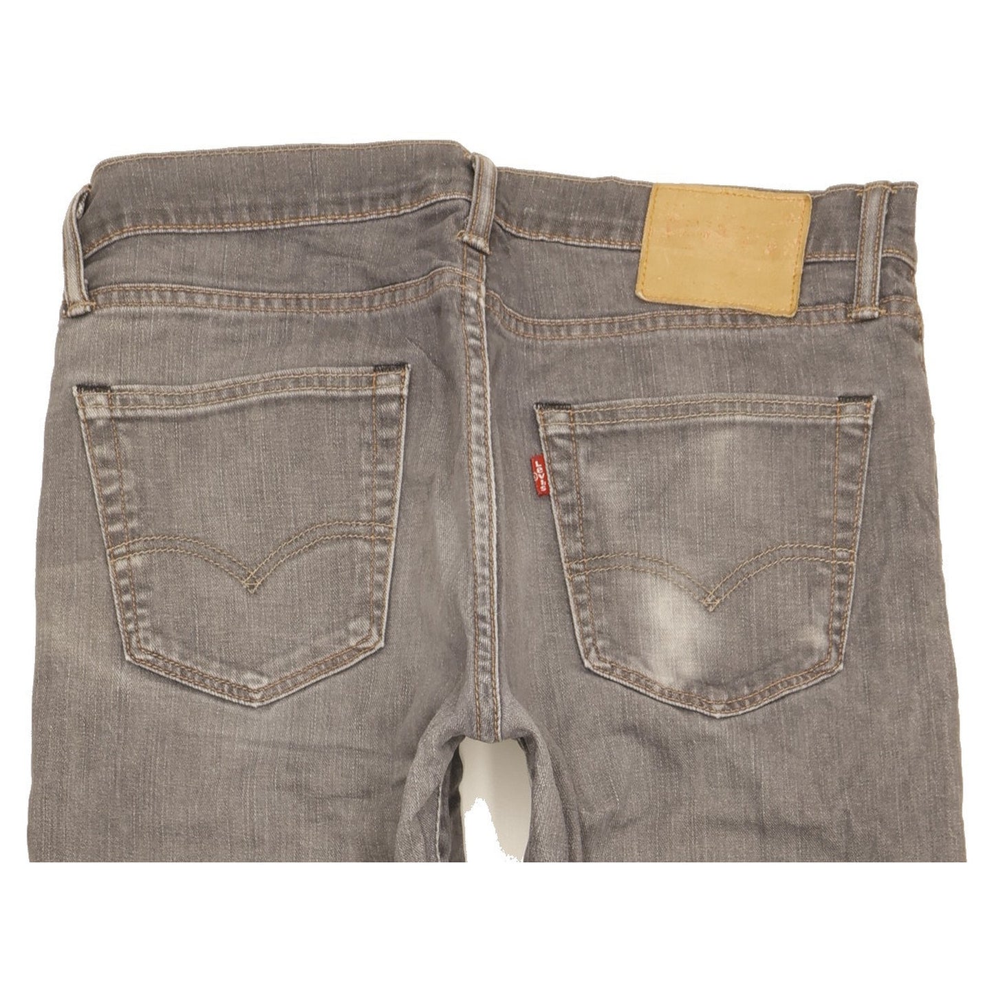 Levi's Men Grey Straight Regular Stretch Jeans W33 L32