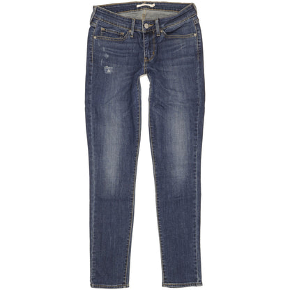 Levi's 711 Women Blue Skinny Slim Stretch Jeans W28 L30