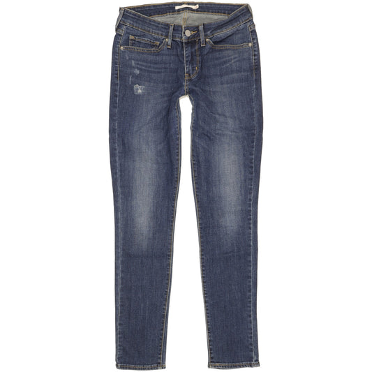 Levi's 711 Women Blue Skinny Slim Stretch Jeans W28 L30