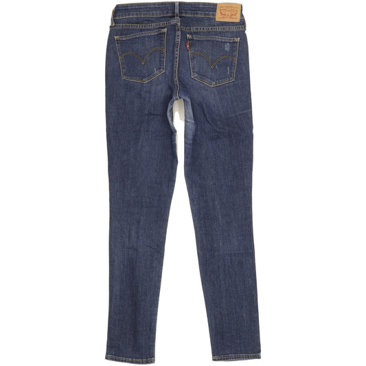 Levi's 711 Women Blue Skinny Slim Stretch Jeans W28 L30