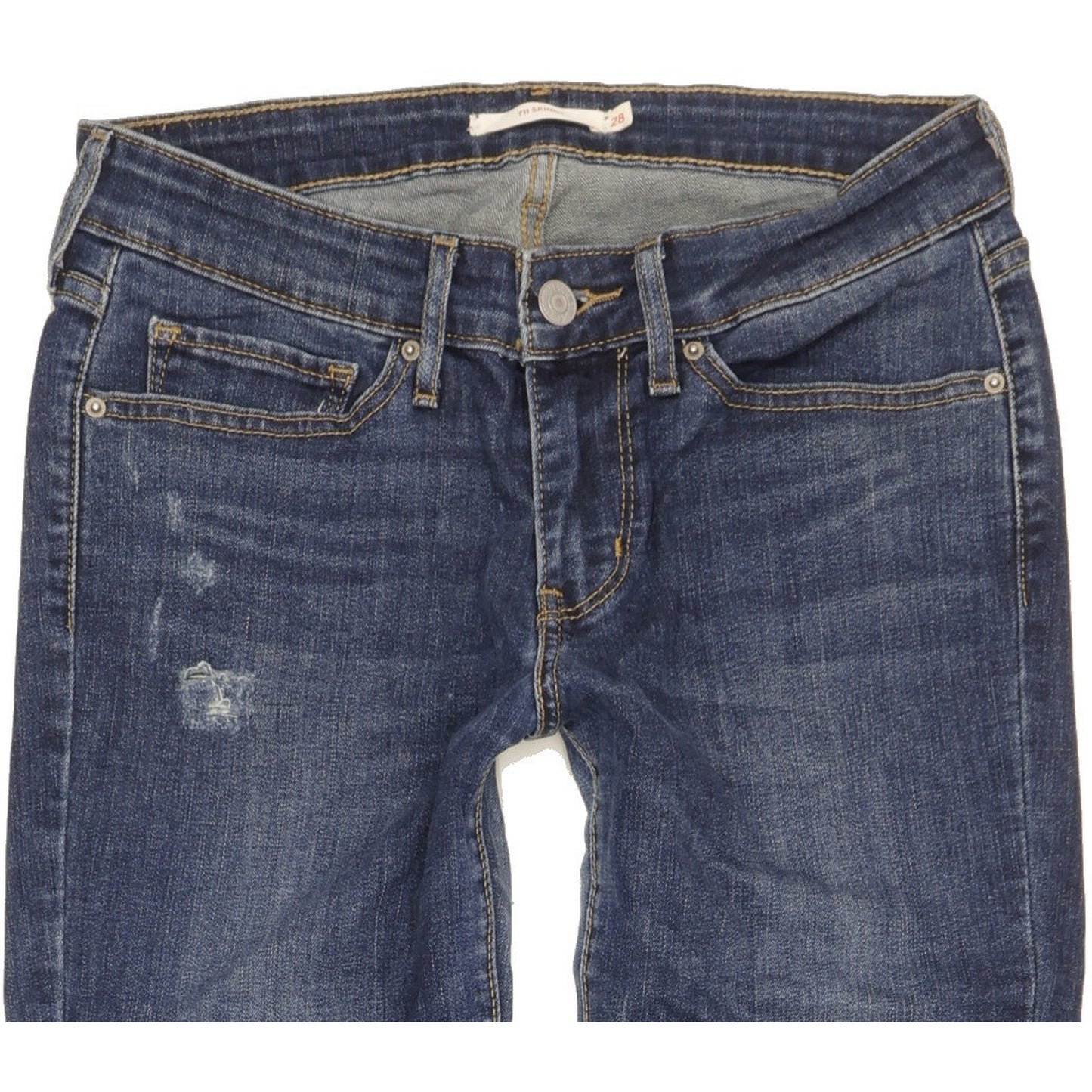 Levi's 711 Women Blue Skinny Slim Stretch Jeans W28 L30