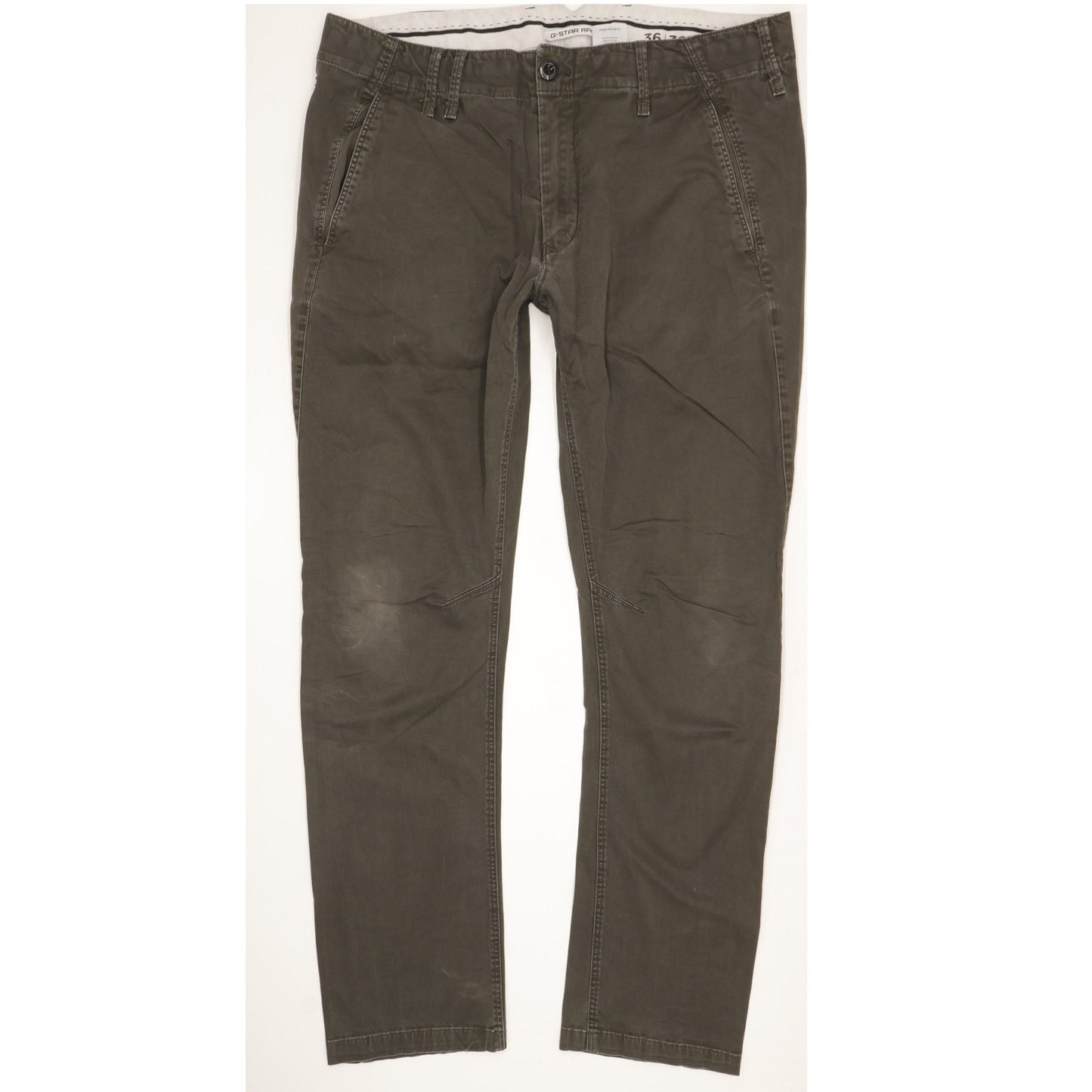 G-Star Vetar Men Grey Straight Regular Chino Stretch Jeans W36 L31