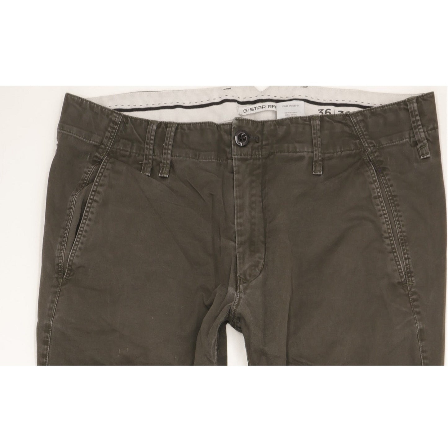 G-Star Vetar Men Grey Straight Regular Chino Stretch Jeans W36 L31