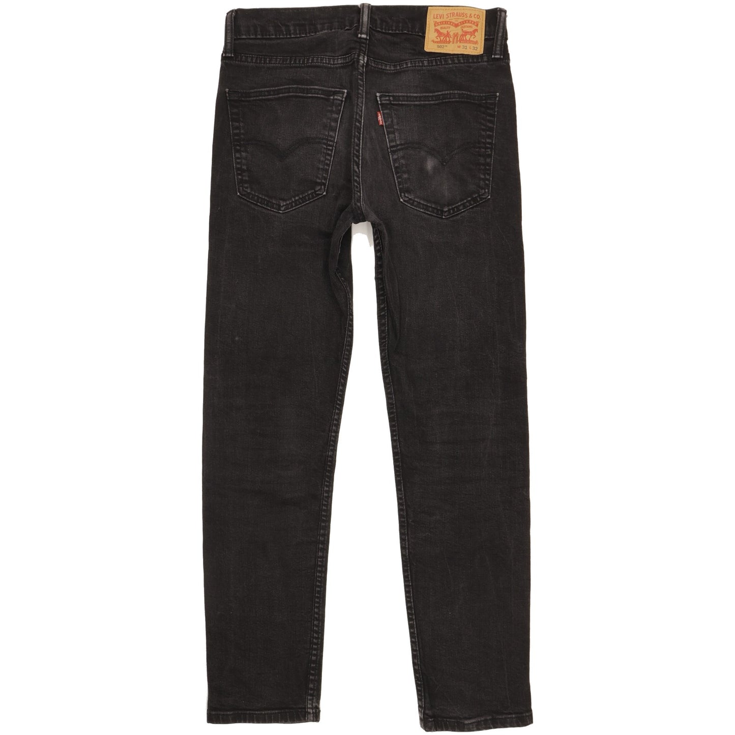 Levi's 502 Men Black Tapered Regular Stretch Jeans W31 L30