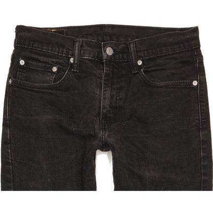 Levi's 502 Men Black Tapered Regular Stretch Jeans W31 L30