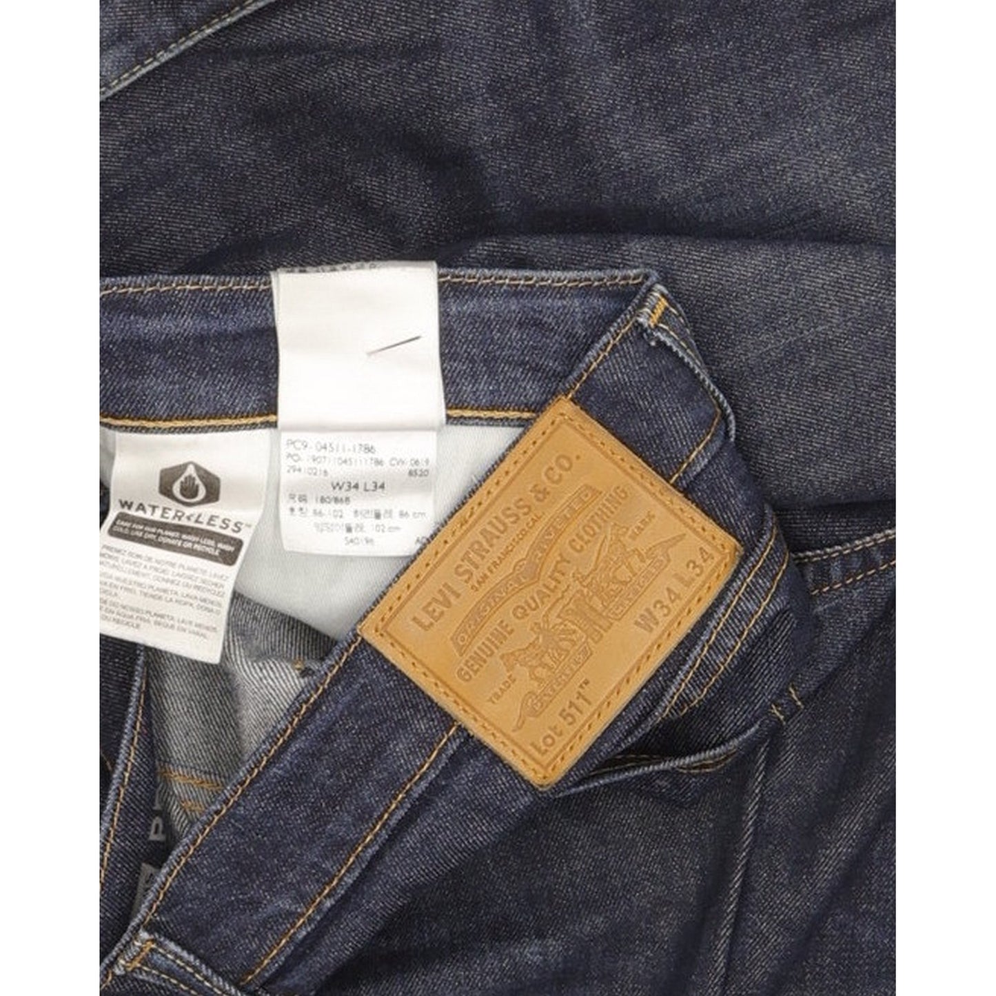 Levi's 511 Men Blue Straight Slim Jeans W34 L33
