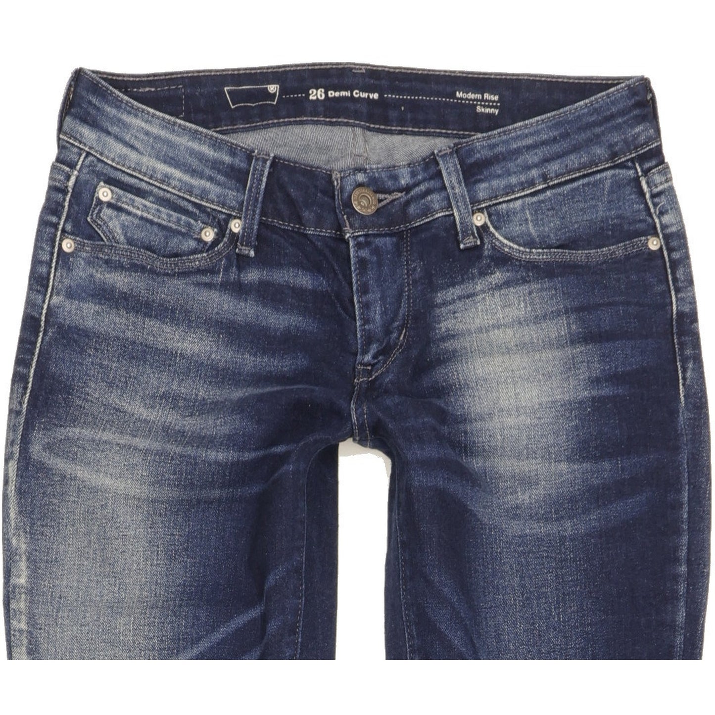 Levi's Demi Curve Women Blue Skinny Slim Stretch Jeans W26 L32