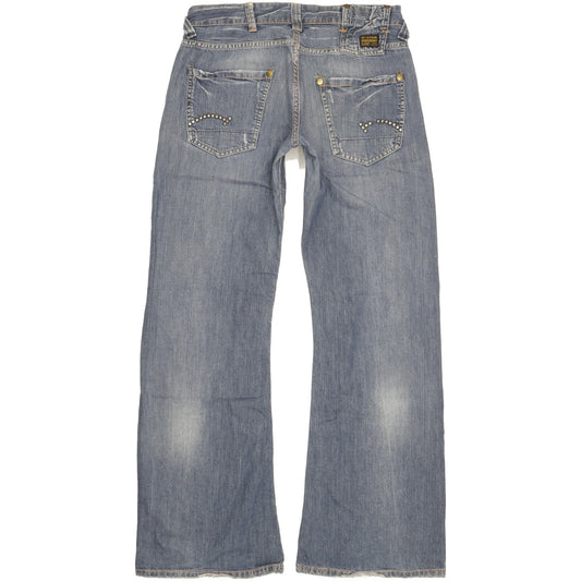 G-Star Studs Women Blue Bootcut Loose Jeans W29 L33