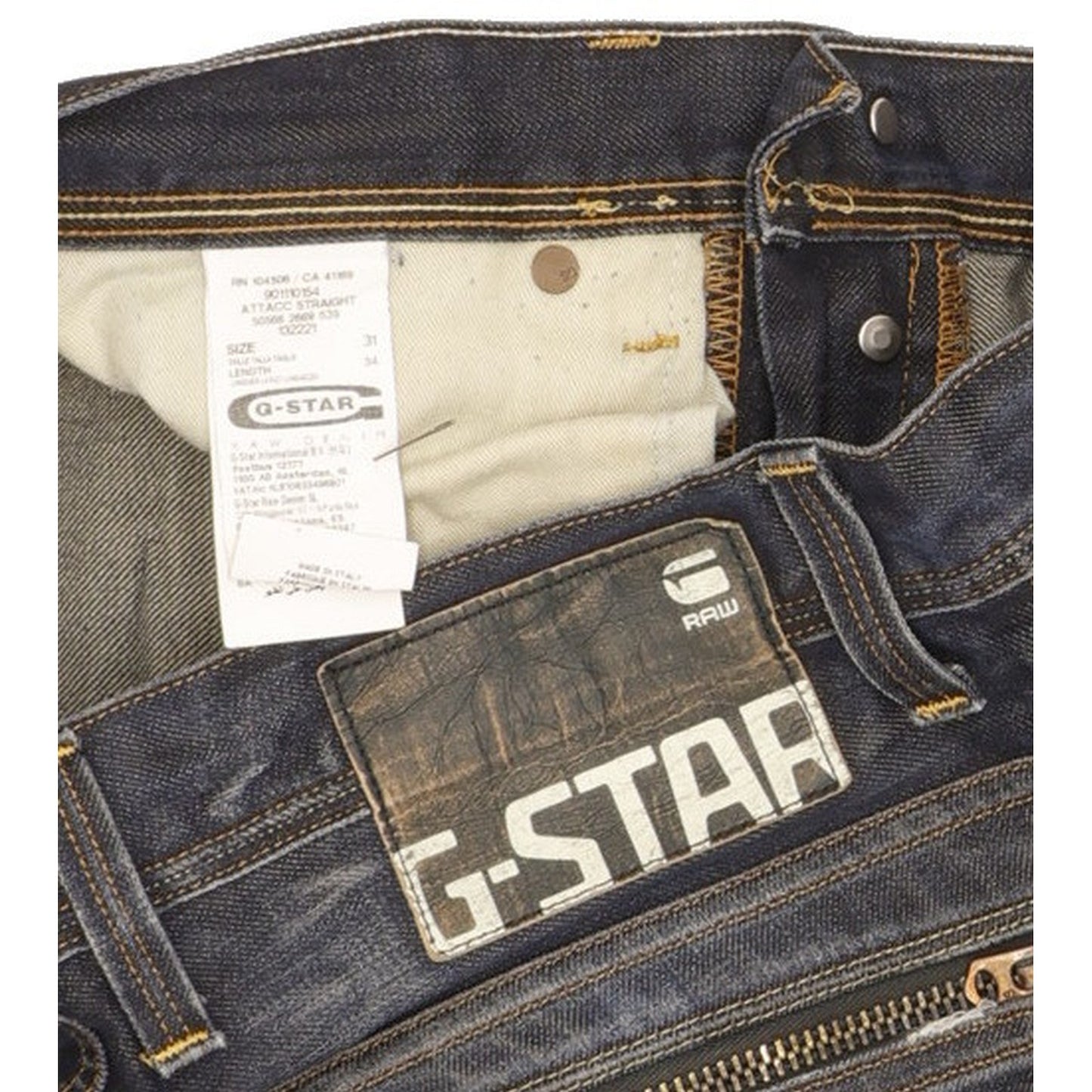 G-Star Attacc Men Blue Straight Regular Jeans W31 L34