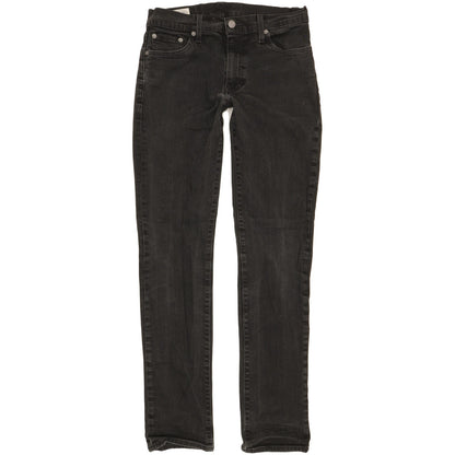 Levi's 511 Men Black Straight Slim Stretch Jeans W30 L32