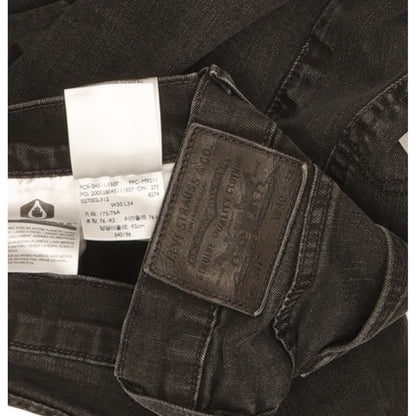Levi's 511 Men Black Straight Slim Stretch Jeans W30 L32