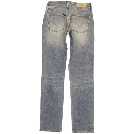 Levi's 571 Women Blue Straight Slim Stretch Jeans W25 L30