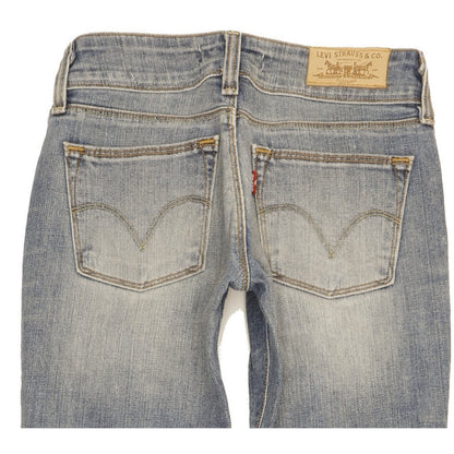Levi's 571 Women Blue Straight Slim Stretch Jeans W25 L30