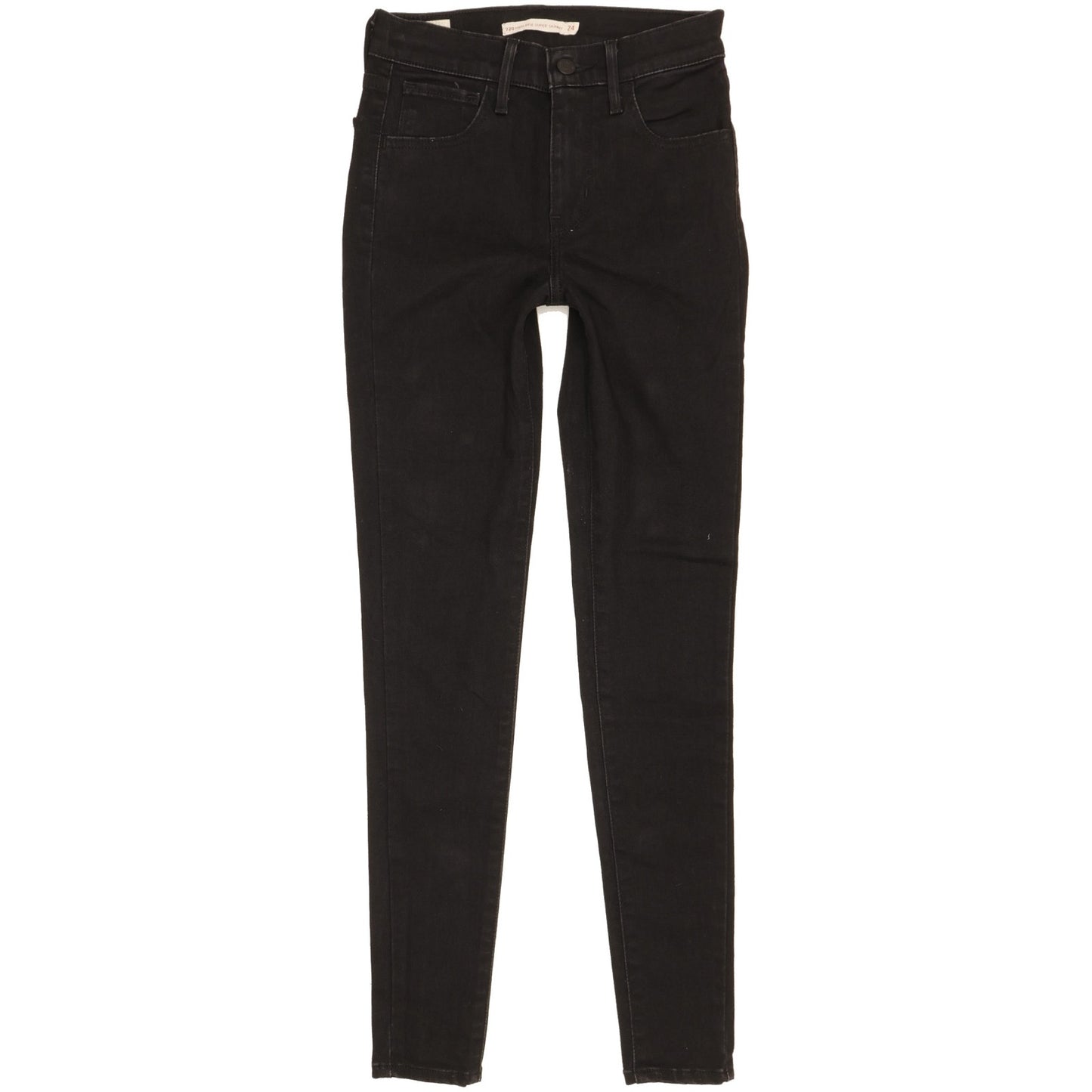 Levi's 720 Women Black Skinny Slim Stretch Jeans W24 L28