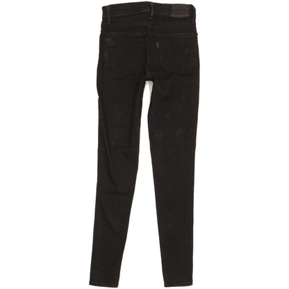 Levi's 720 Women Black Skinny Slim Stretch Jeans W24 L28
