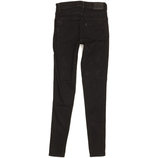 Levi's 720 Women Black Skinny Slim Stretch Jeans W24 L28