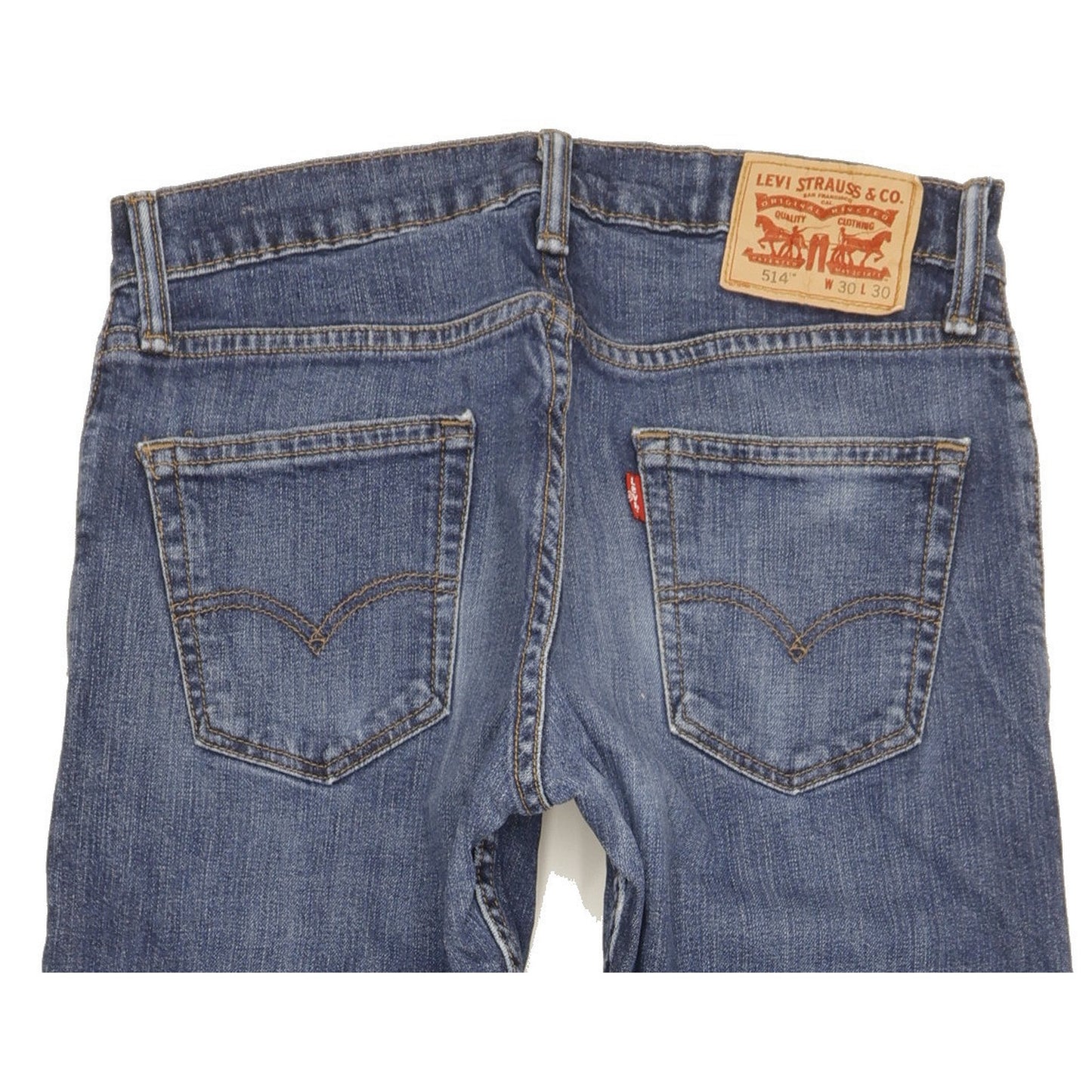 Levi's 514 Men Blue Straight Slim Stretch Jeans W30 L28