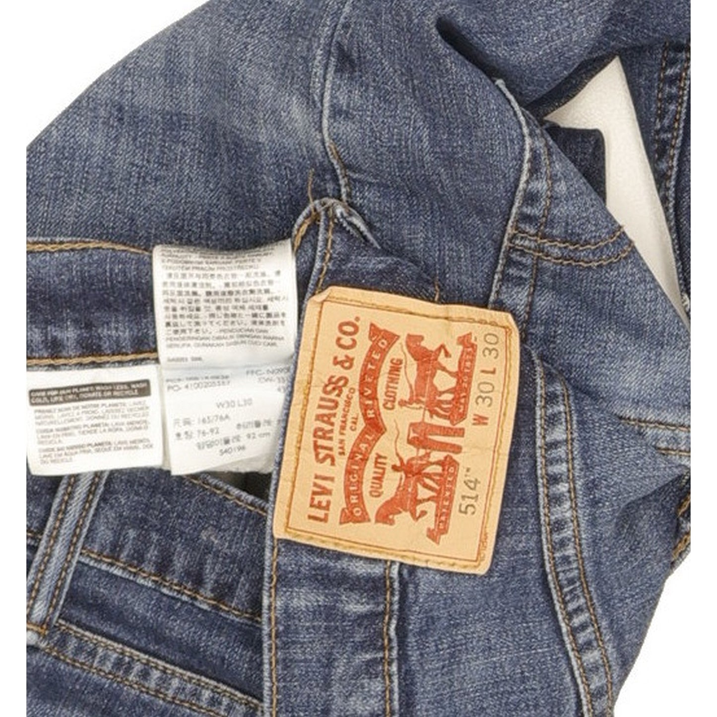 Levi's 514 Men Blue Straight Slim Stretch Jeans W30 L28