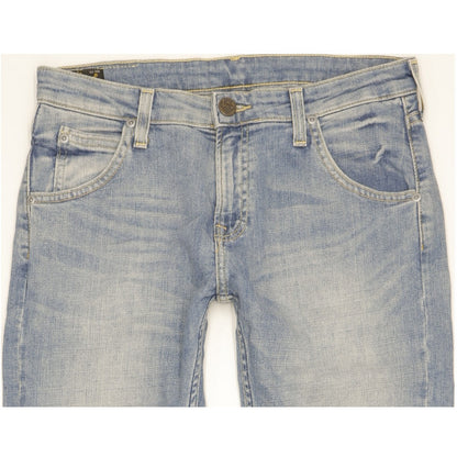 Lee Perry Men Blue Straight Slim Stretch Jeans W30 L33