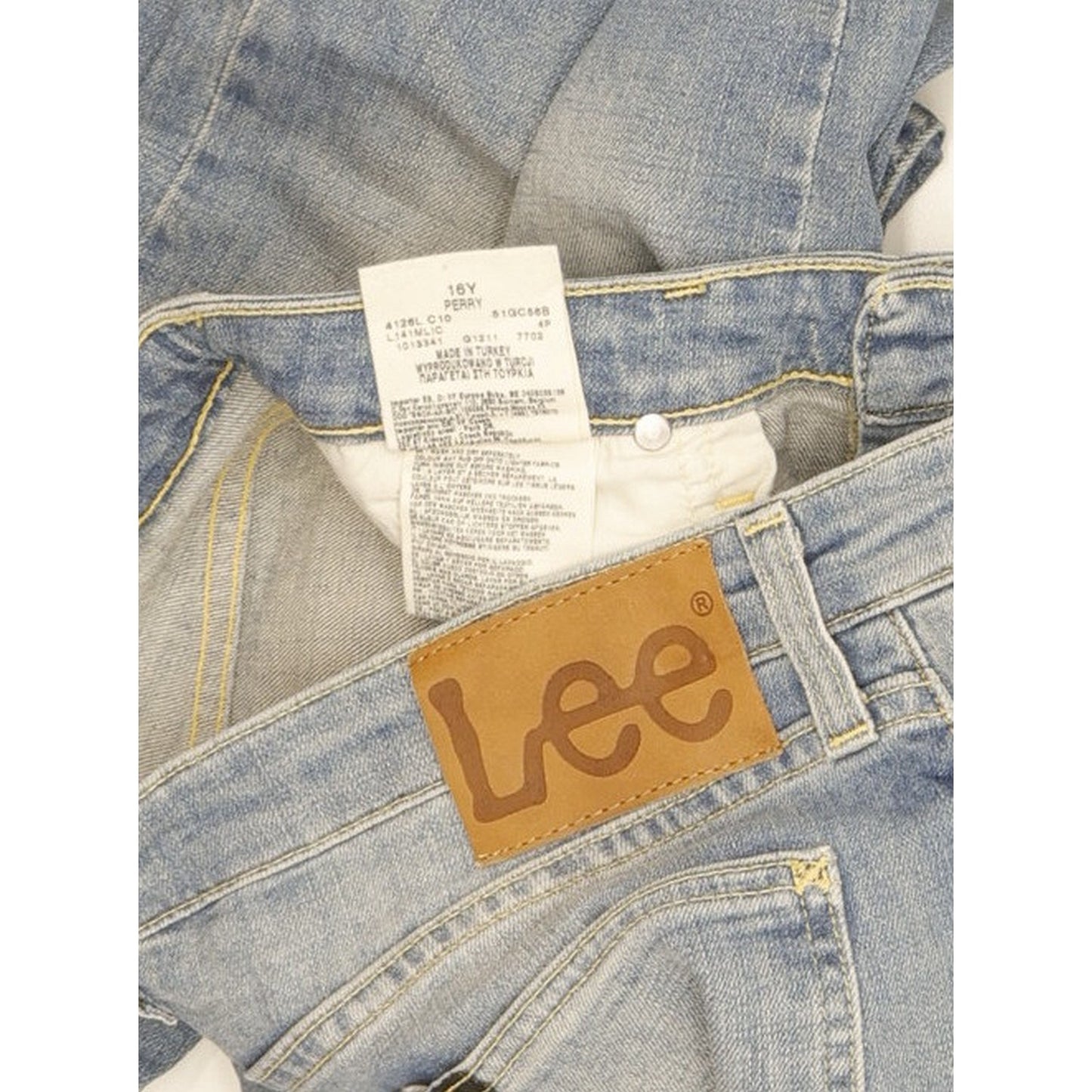 Lee Perry Men Blue Straight Slim Stretch Jeans W30 L33