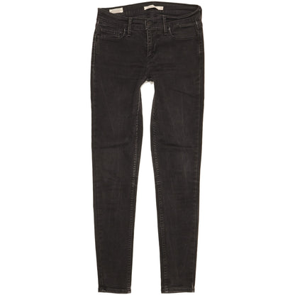 Levi's 710 Super Women Black Skinny Slim Stretch Jeans W28 L30