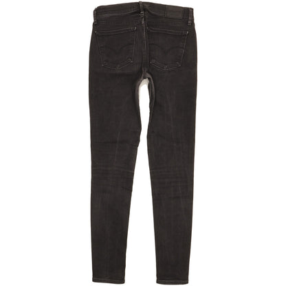 Levi's 710 Super Women Black Skinny Slim Stretch Jeans W28 L30