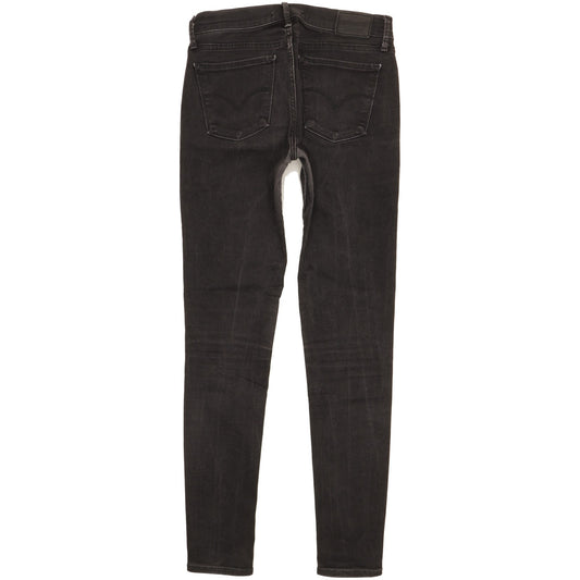 Levi's 710 Super Women Black Skinny Slim Stretch Jeans W28 L30