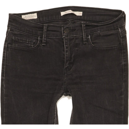 Levi's 710 Super Women Black Skinny Slim Stretch Jeans W28 L30