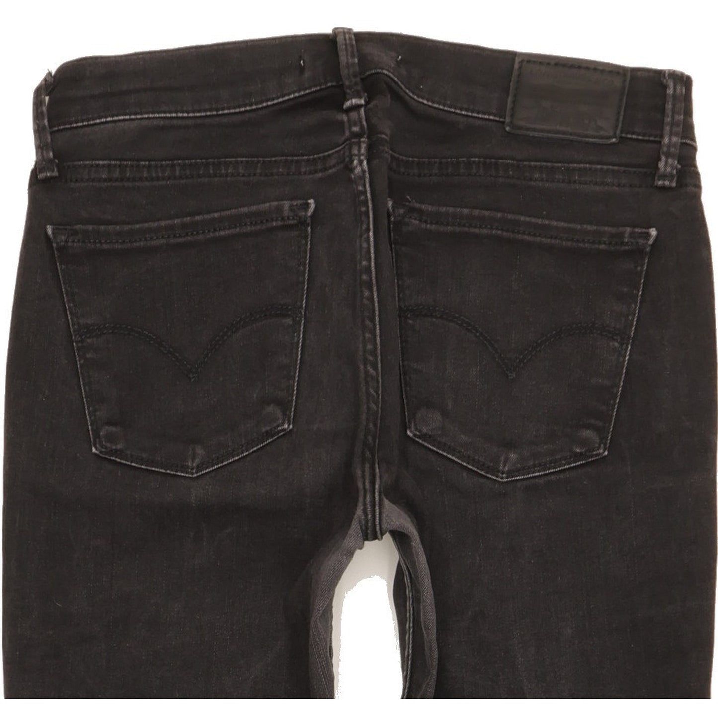 Levi's 710 Super Women Black Skinny Slim Stretch Jeans W28 L30