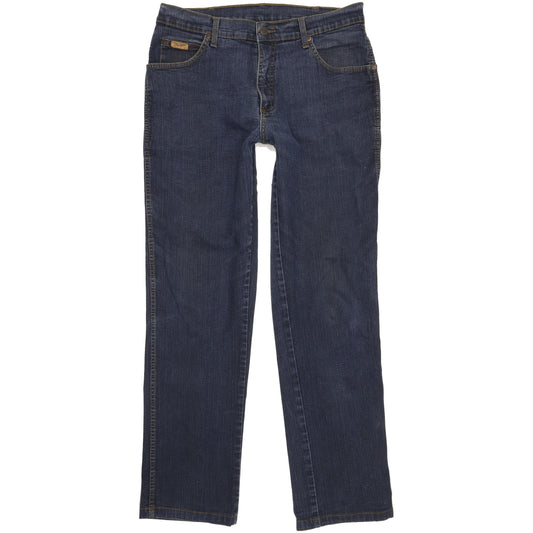 Wrangler Texas Men Blue Straight Regular Stretch Jeans W34 L33
