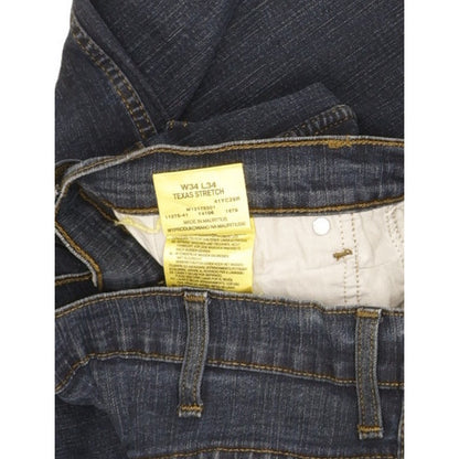 Wrangler Texas Men Blue Straight Regular Stretch Jeans W34 L33