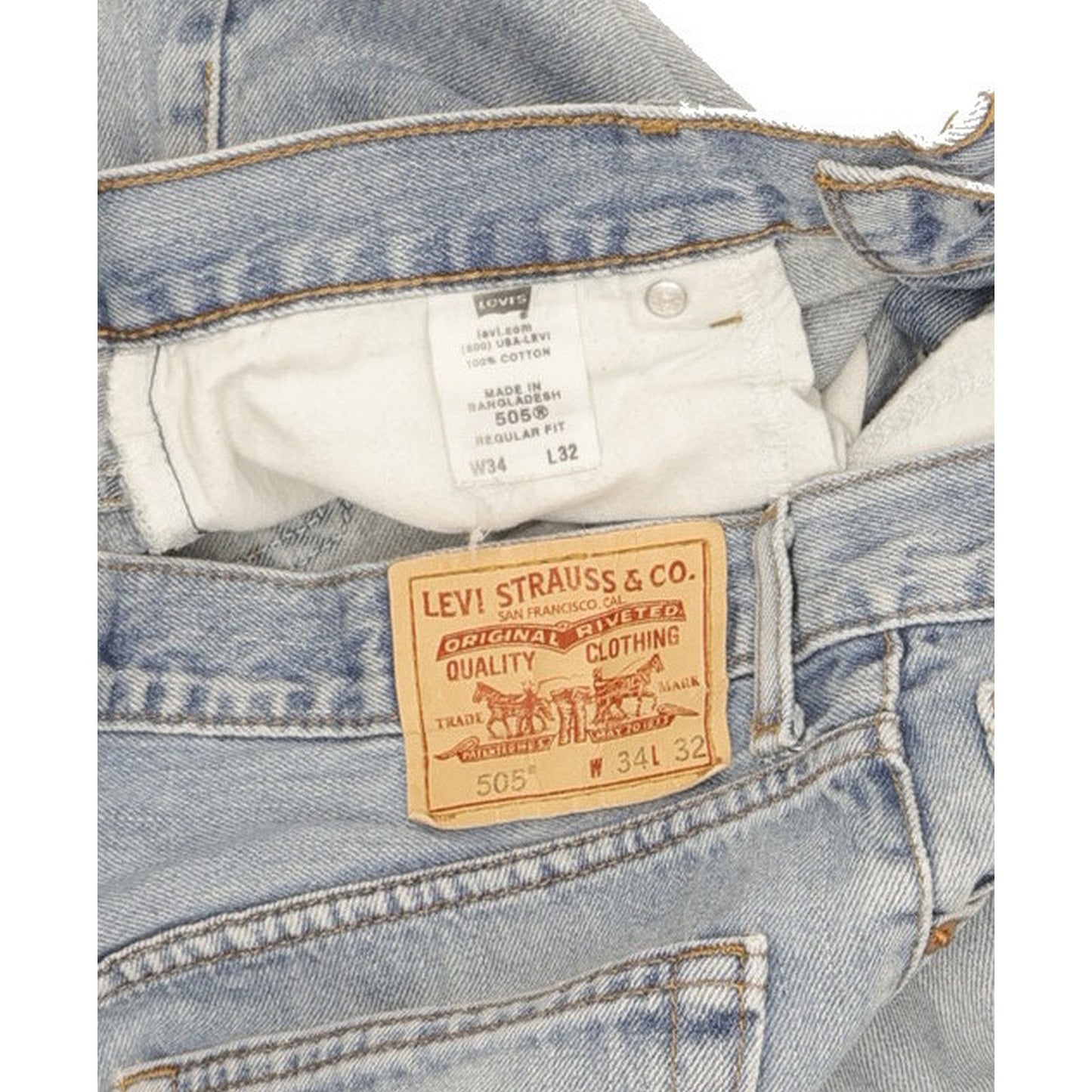 Levi's 505 Men Blue Straight Regular Jeans W34 L31