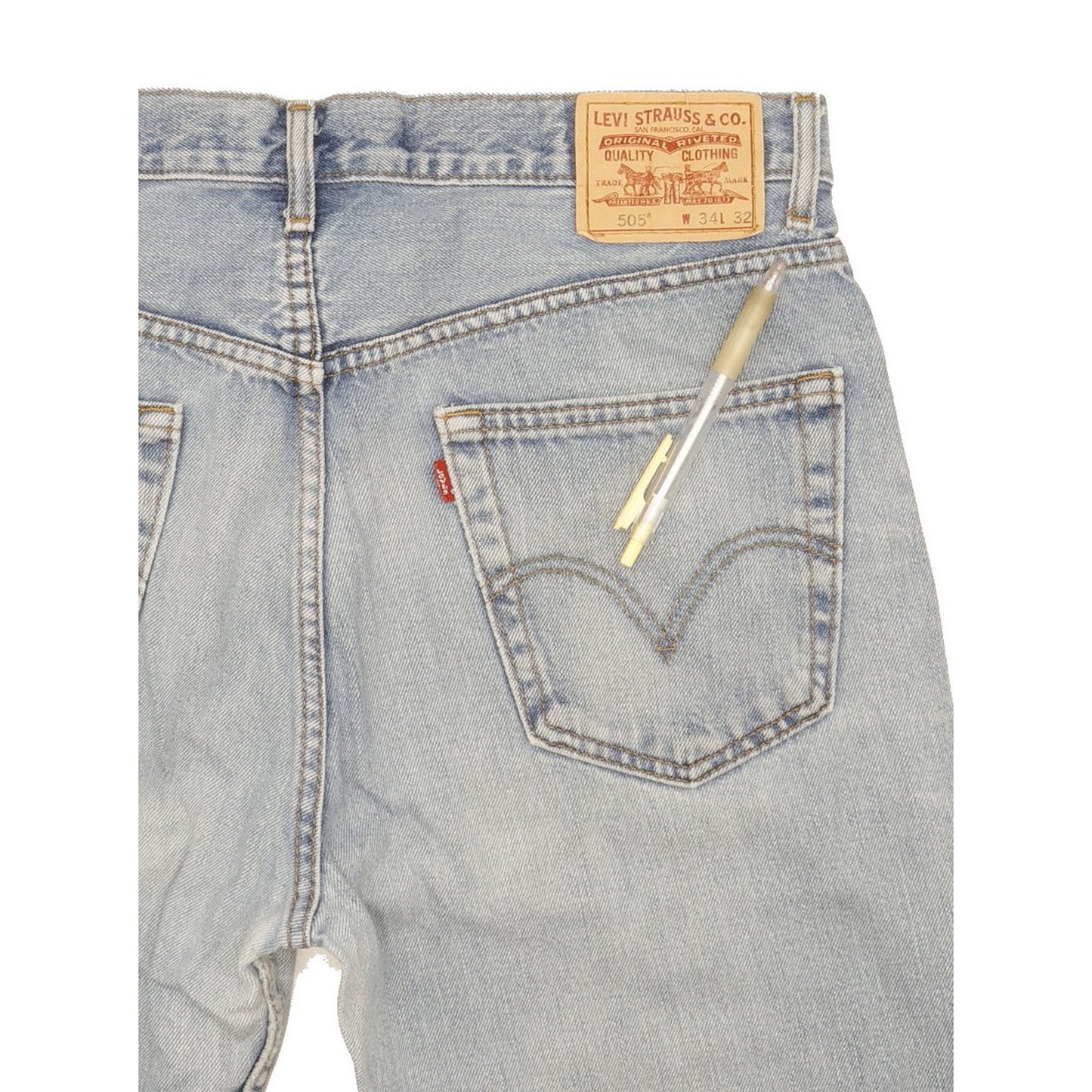 Levi's 505 Men Blue Straight Regular Jeans W34 L31