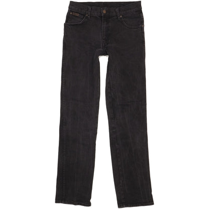 Wrangler Texas Men Black Straight Regular Stretch Jeans W32 L34