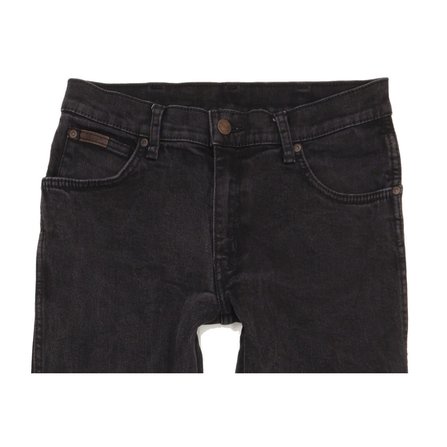 Wrangler Texas Men Black Straight Regular Stretch Jeans W32 L34