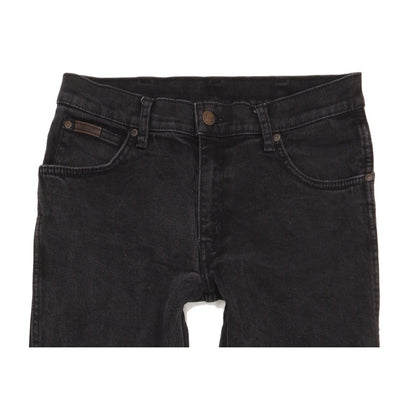 Wrangler Texas Men Black Straight Regular Stretch Jeans W32 L34