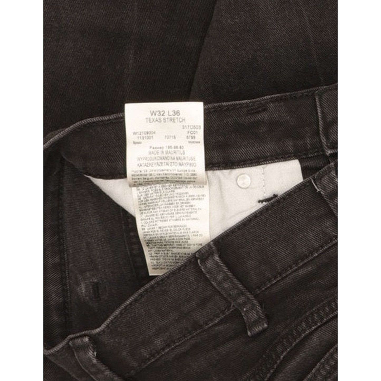 Wrangler Texas Men Black Straight Regular Stretch Jeans W32 L34