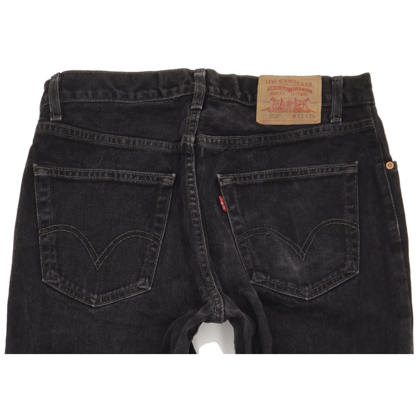 Diesel 550 Men Black Straight Relaxed Jeans W33 L35
