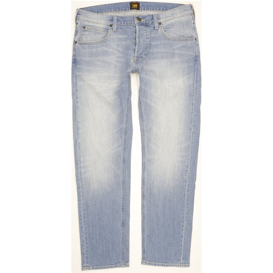Lee Daren Men Blue Straight Slim Stretch Jeans W34 L30