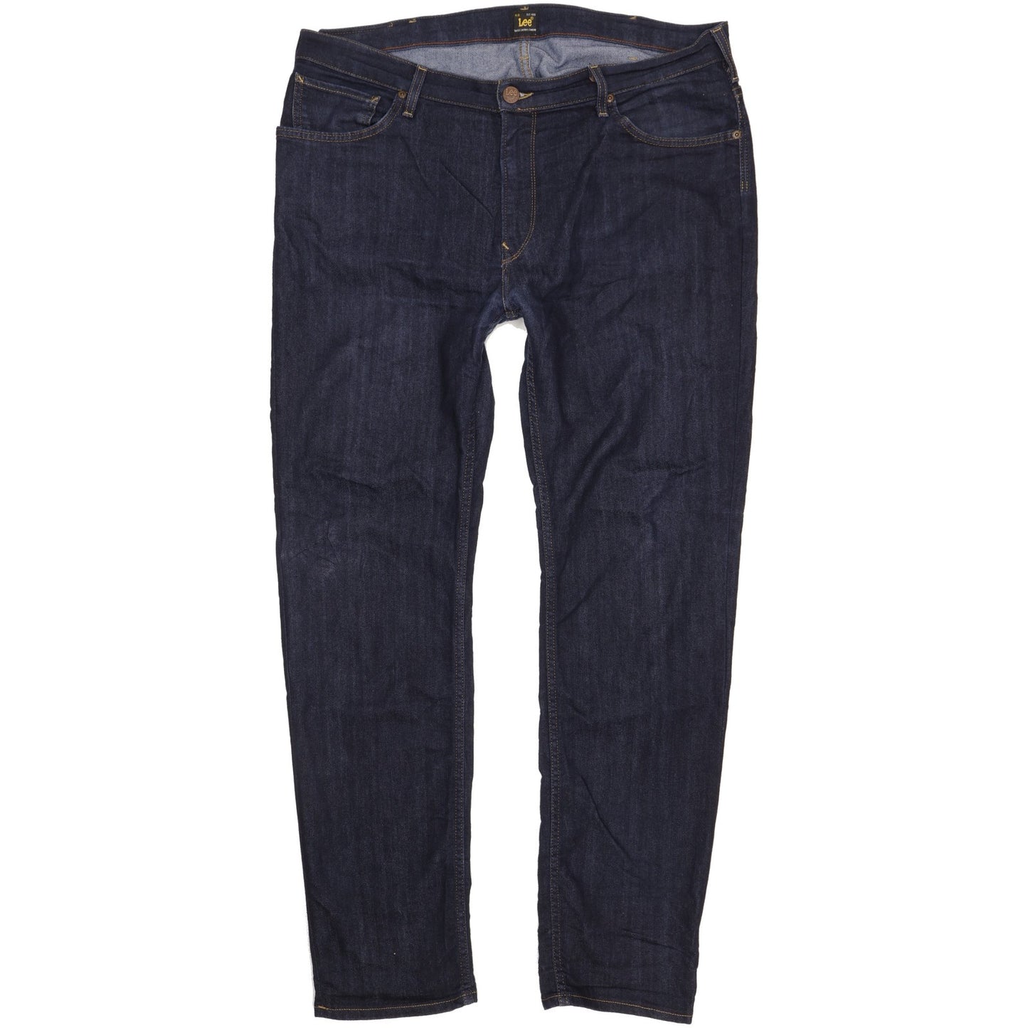 Lee Rider Men Navy Straight Regular Stretch Jeans W38 L32
