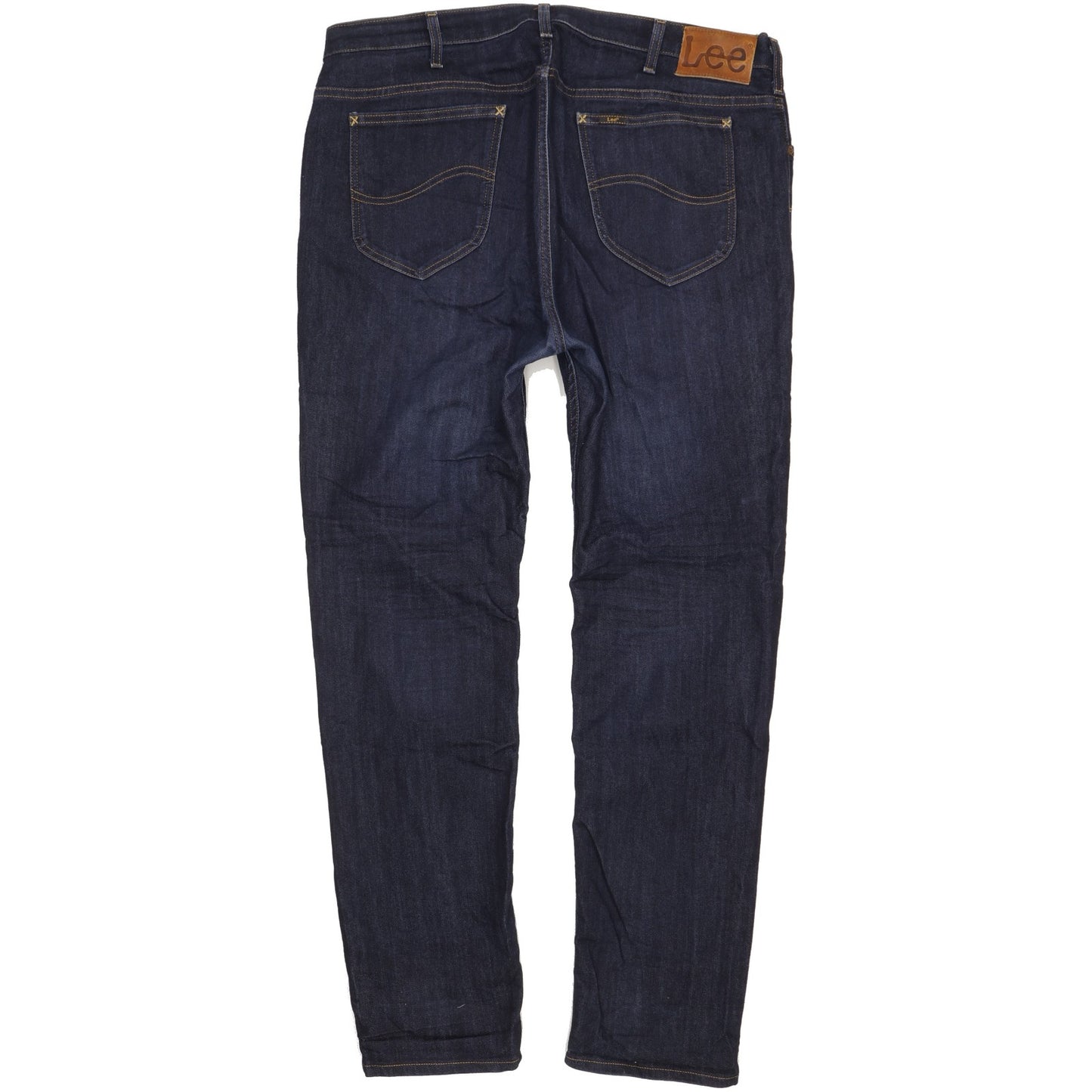 Lee Rider Men Navy Straight Regular Stretch Jeans W38 L32