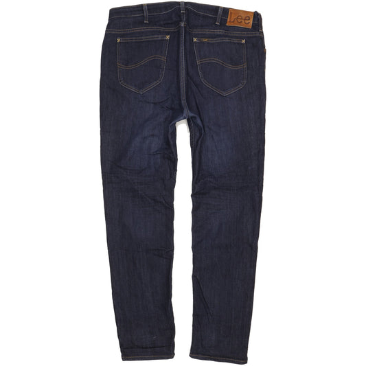Lee Rider Men Navy Straight Regular Stretch Jeans W38 L32