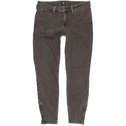 Lee Scarlett Women Grey Skinny Slim Cropped Stretch Jeans W29 L31
