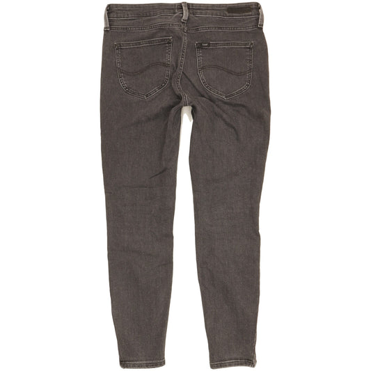 Lee Scarlett Women Grey Skinny Slim Cropped Stretch Jeans W29 L31