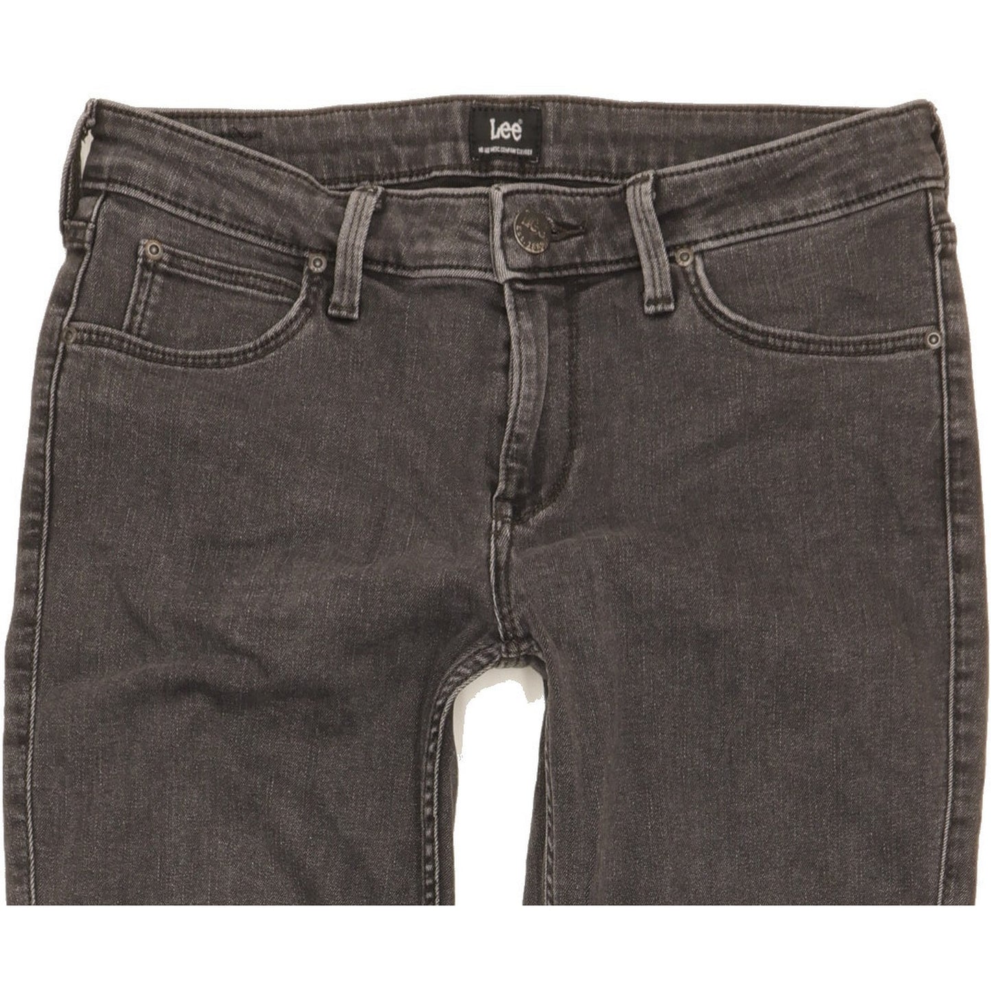 Lee Scarlett Women Grey Skinny Slim Cropped Stretch Jeans W29 L31