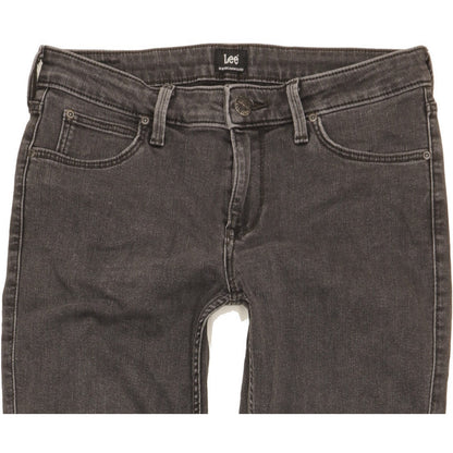 Lee Scarlett Women Grey Skinny Slim Cropped Stretch Jeans W29 L31