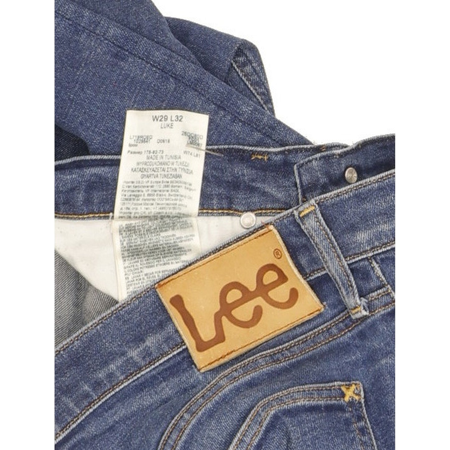Lee Luke Men Blue Skinny Slim Stretch Jeans W29 L31