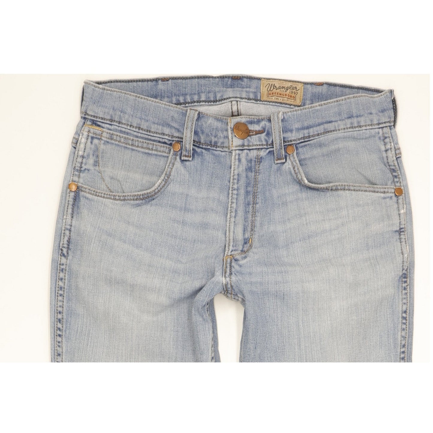 Wrangler Greensboro Men Blue Straight Regular Stretch Jeans W30 L32