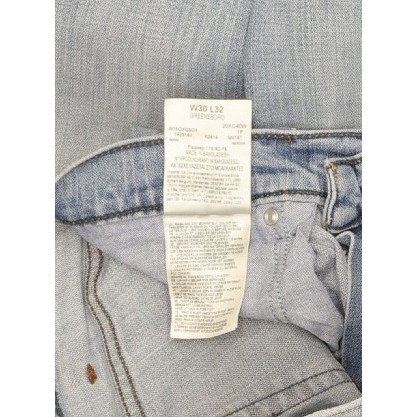 Wrangler Greensboro Men Blue Straight Regular Stretch Jeans W30 L32