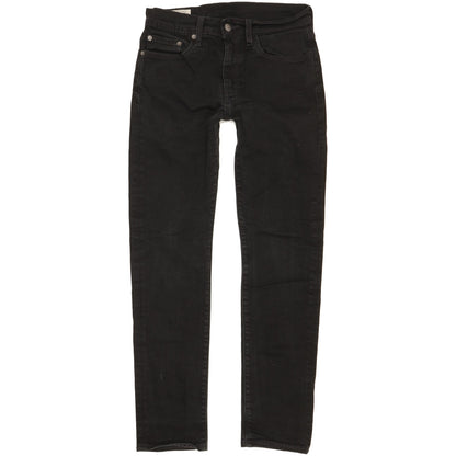 Levi's 502 Men Black Tapered Regular Stretch Jeans W28 L29